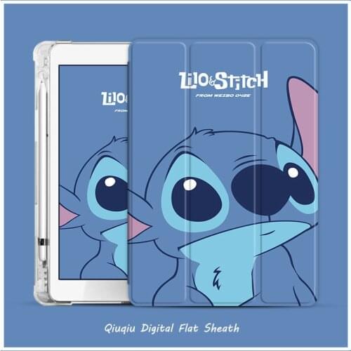 Disney Cute Stitch Cover for IPad 9.7 2017 2018 Mini Case for IPad 10.2 Pro 9.7 Tablet Soft Silicon Stand Funda Case for Air 1 2