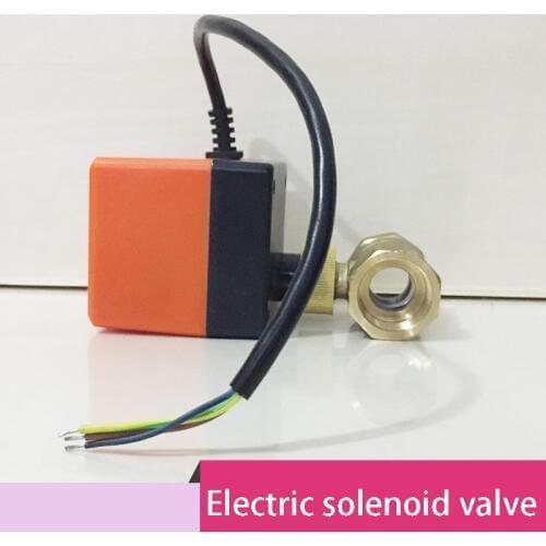 DN15(G 1/2") DN20(G 3/4") AC220V 2 way 3 wire motorized brass ball valve with electric actuator controller