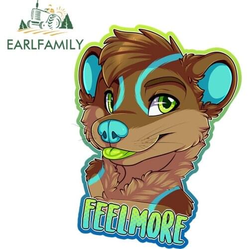 EARLFAMILY 13cm x 9.8cm for Feelmore Car Stickers Personality Anime Decals Sunscreen Laptop Motorcycle Decoration Car Styling