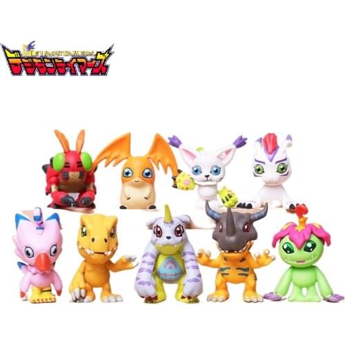 Digimon Adventure Action Figure 4-5cm Digimon Agumon Gabumon Anime Model Model Car Cake Decoration Christmas Holiday Gift Toys