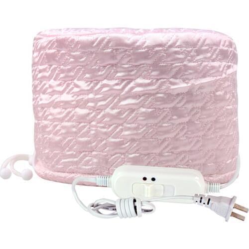 Electric heating cap evaporation cap hair care inverted film home baked oil hat hair coloring cap pink second paragraph