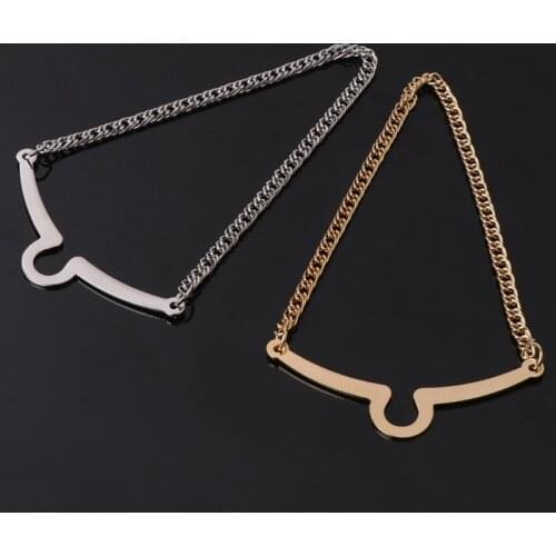 2pcs Hot Sale Men Tie Chain Gold Alloy Fashion Bowtie Suit Shirt Jewelry