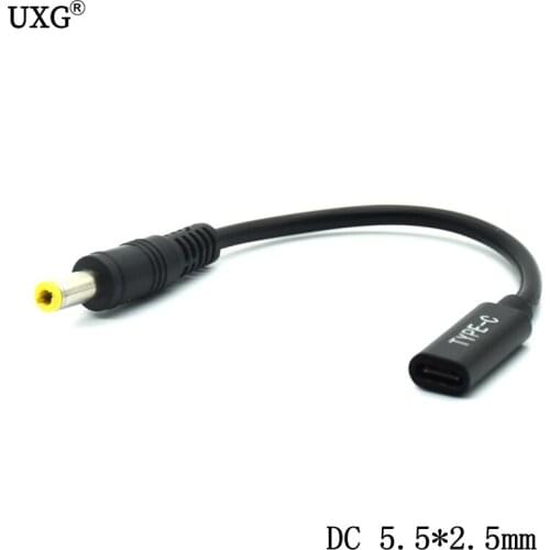 USB Type-C Female to 5.5X2.5 7.9X5.5 7.4X5.0 4.5X3.0 4.0X1.7 4.8X1.7mm Male Plug Connector Cable Cord USB C PD Power Adapter Con