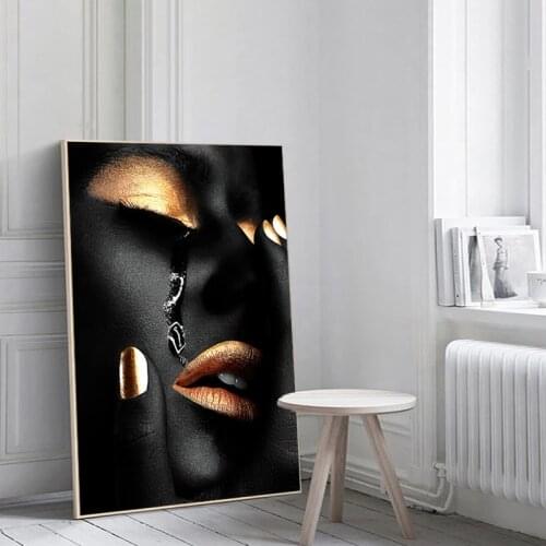 Tearful Black Woman Pictures Print Canvas Painting On The Wall Modern Art Prints Posters Living Room Decoration Paintings Mural