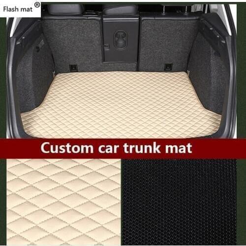 Flash mat leather Car Trunk Mats for Suzuki All Models Vitara jimny Swift SX4 2007 2010 2011 car accessories custom cargo liner
