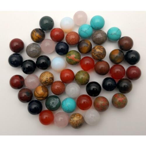 Natural stone round Ball Beads 10mm No hole charms mixed For Jewelry Making 50pcs/lot free shipping wholesale