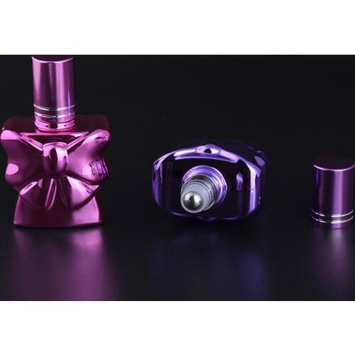 MUB - 13ml Essential Oil Bottle With Metal Roll On Butterfly Shaped Travel Set Of Bottles Sample Containers For Cosmetics