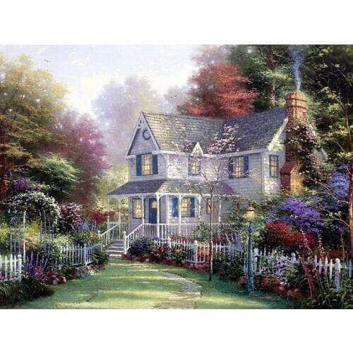 A3007 11CT/14CT/18CT/25CT/28CT night snowing patterns Counted Cross Stitch DIY Cross Stitch Kits Embroidery Needlework Sets