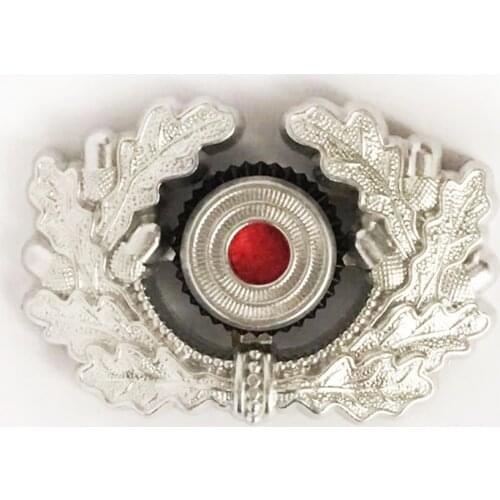 WW2 GERMAN ARMY PANZER UNIFORM WREATH VISOR CAP METAL BADGE COCKADE-50069