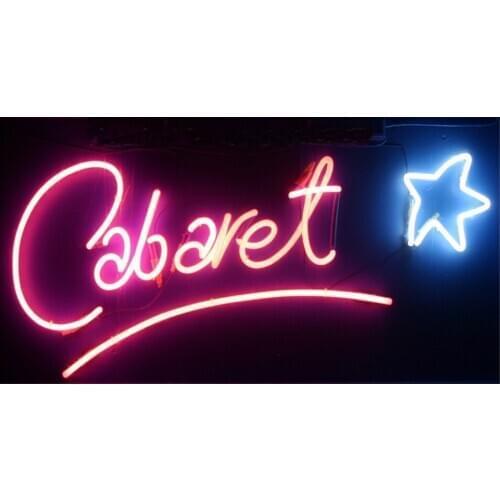 Cabaret Star Neon Sign Custom Handcrafted Real Glass Tube Bar KTV Restaurant Store Advertise Display Home Decoration 19"X10"