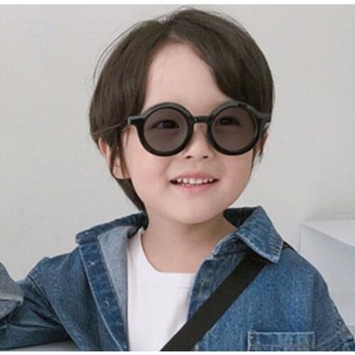 New Retro Round Frame Chilrens Sunglasses Trend Colorful Plastic Frame UV Protection Boys Girls Small Glasses Kids Sun Glasses