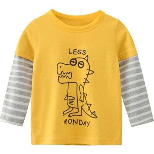 Autumn T Shirt Kids T-Shirt Long Sleeve 100% Combed Cotton For Boys