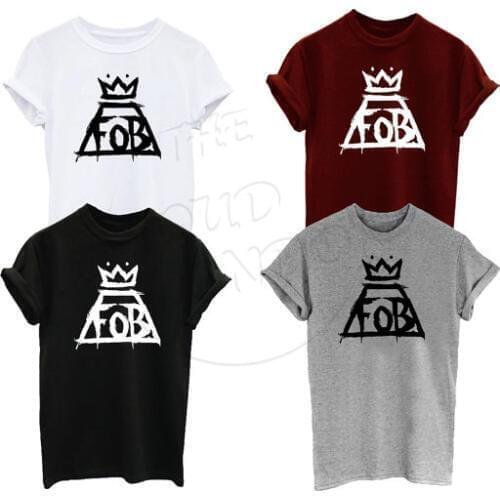 Fall Out Boy FOB Music Tour Indie Rock N Roll Crown Logo Mens Womens Unisex Clothing Top Tee Tshirt More Size and Colors-A244