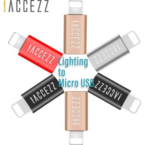 !ACCEZZ Portable Micro USB To Lighting For Apple Adapters For iphone X XS XR 6 7 5 Plus Sync Charger OTG Mini Converter For ipad