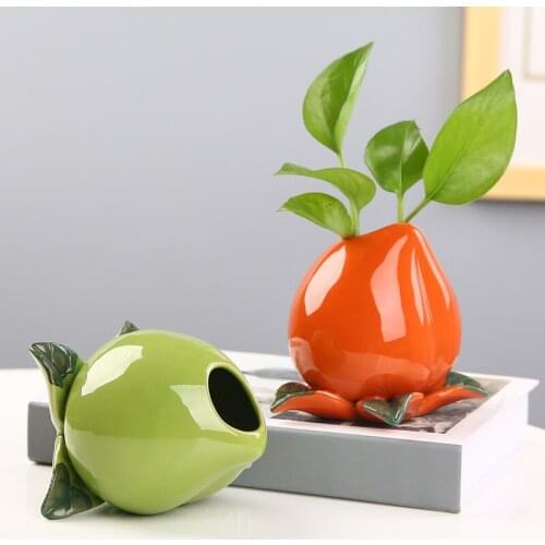 Simple Hydroponic Ceramic Vase Plant Vessel Fresh Flower Arrangement Flowerpot Home Decoration Accessories Living Room Ornaments