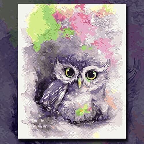 40X50Cm Frame Diy Schilderij Van Nummers Acryl Kleurrijke Dieren Hand Painting by Number Getallen Voor Home Decor Art Cat Animal