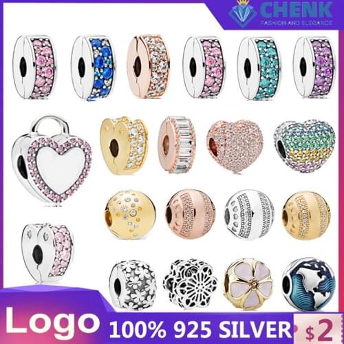 Sterling Silver Safety Clasp S925 Charm With Logo Suitable for Original Bracelet Exquisite Temperament Gifts Festival for Girls