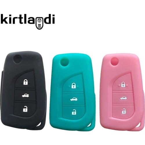 For Toyota Corolla 2021 Silicone Key Case Holder Shell Cover for Toyota Corolla Verso Yaris Aygo C-HR Scion Remote Fob Skin Cap