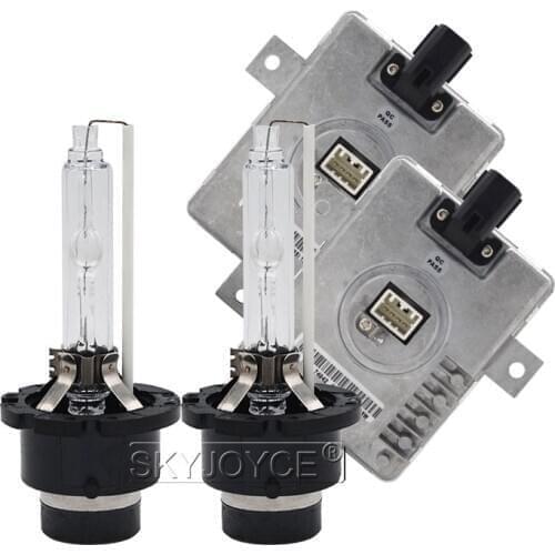 SKYJOYCE 10 Sets Original D2S Xenon Headlight HID Ballast Kit 55W D2S D2R 6000K 4300K 8000K Car Light Reactor Xenon 55W Bulb Kit