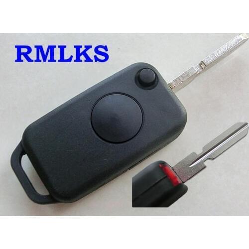 RMLKS Replacement Remote Flip Folding Car Key Shell For Mercedes For Benz W168 W124 W202 1984-2004 A C E For Two Smart