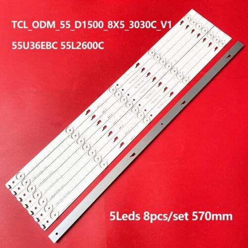 40pcs LED backlight strip 5 lamp for To sh iba 55" TV 55L2600C 4C-LB550T-YHA YHF-4C-LB550T-YHA 55L26CMC LVF550CSDX 3V