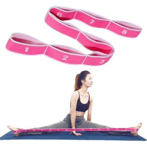 Yoga Pull Strap Belt Fitness Polyester Latex Elastic Latin Dance Stretching Band Loop Yoga Pilates Gym Exercise Resistance Bands