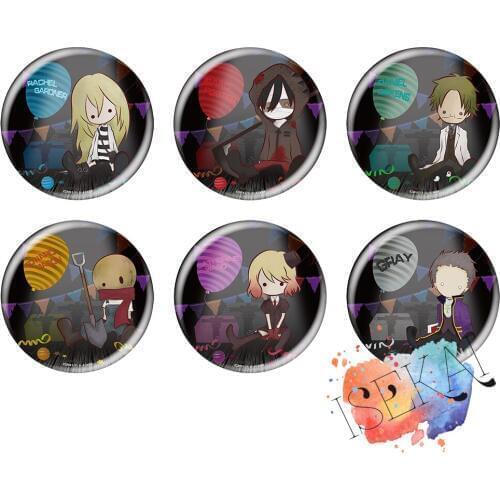 Angels of Death Anime Badge Rachel Gardner Isaac Foster Zack Daniel Dickens Edward Mason Catherine Ward Metal Badge Brooch Pins