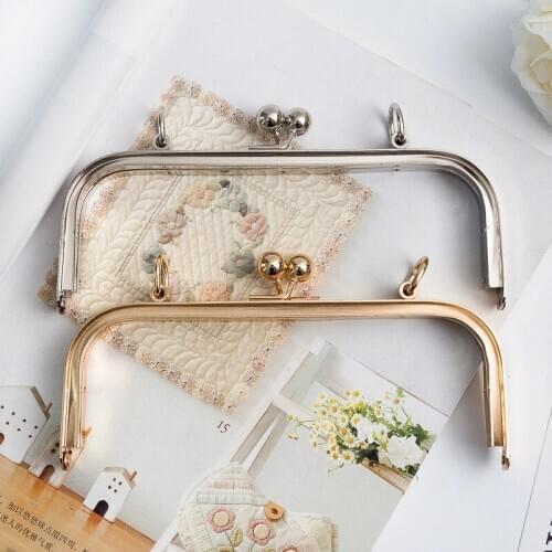 18cm Square Metal Purse Frame Handle for Clutch Bag Handbag Accessories Making Kiss Clasp Lock for Bag