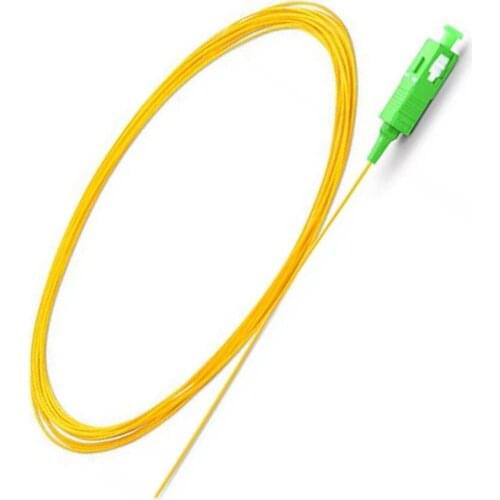 50PCS SC APC Single mode fiber optic Pigtail 1M 9/125 Single Mode Optical fiber pigtail 0.9mm PVC Jacket 1M 9/125 Single Mode Op