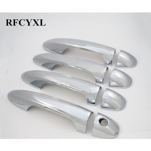 Car Styling Door Handle Cover For Toyota Innova 2016 ABS Chrome Car Stickers Auto Accessories Free shipping