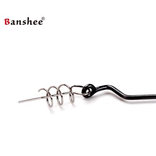 Banshee Fishing Lure Accessories Spring Pin High Carbon Steel MJR01 50pcs/set use with soft bait Fishing Lures Tackle Lure Latch