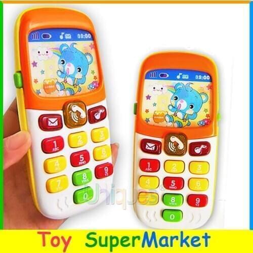 Free Ship Kid Toy Phone Cellphone Mobile Phone Early Education Learning Toy Machine Music Electronic Phone Model Infant Toy Gift