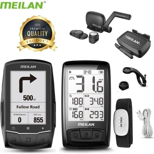 MEILAN Wireless Bike Computer M1 M4 GPS Bicycle Speedometer Cycling Odometer with LCD Display for Outdoor Men Women Teens Bikers