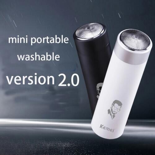Kemei X2 Electric Shaver Small Portable Mini Size Waterproof Razor for Men Shaving Machine Beard Trimmer Gift for Father Husband