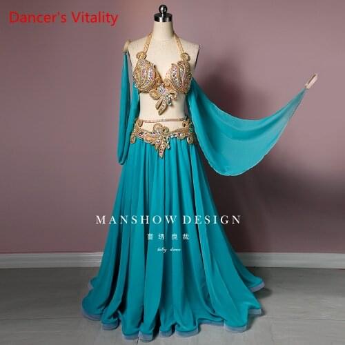 Belly Dance Costume Womens New Suit Sexy Fairy Models Large Swing Skirt Competition Costume High-end Custom