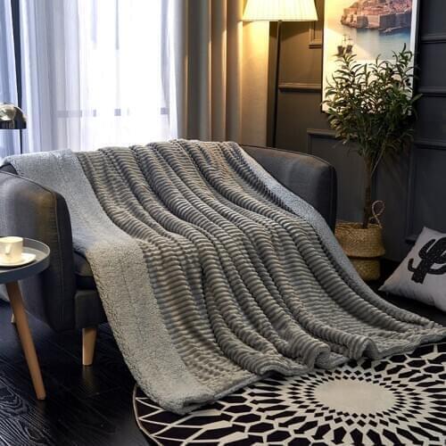 Lamb Home Winter Thicken Blanket Bedspread Household Fleece Comforter Newborn Swaddler