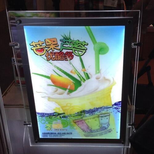 Two Sides Real Estate Agency Window Vertical Hanging Display LED Illuminated Light Box 3rows x 3 A3