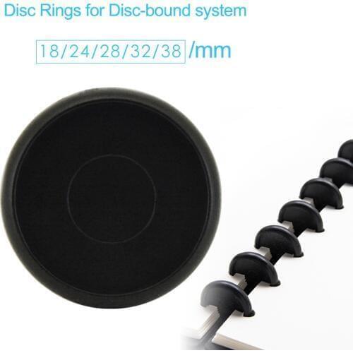 Fromthenon Business Black Plastic Disc Rings for Mushroom Holes Notebooks Disc-bound Planner Binding Ring Accessories Supplies