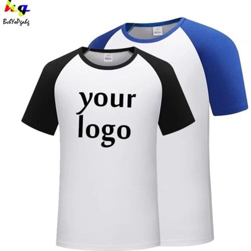 DIY/custom logo T-shirt printing picture text team name men and women short-sleeved casual t-shirt