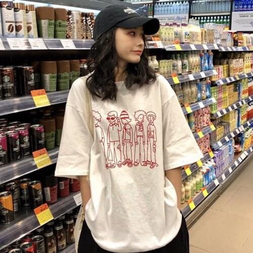 T Shirts Female Cotton Women Tops Tees Shirts Oversized fit shirt Summer 2020 Short Sleeve undershirt Ladies Tshirt harajuku 398