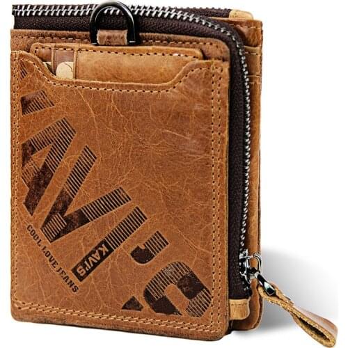 Crazy Horse Leather Mens Wallet Leather Wallet Retro Leather Mens Bag Multifunctional Coin Purse Wallet Wallet