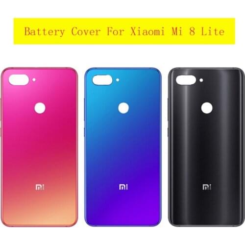 Battery Cover For Xiaomi MI8 Lite Back Battery Cover + Rear Housing Door Case For MI8 Lite Battery Case
