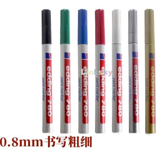 Edding 780 Paint Markers, 0.8MM Fine Point, Colored Oil Paint Pen,Drawing on Anything,Metallic Pen Art Supplies Stationery,1pcs