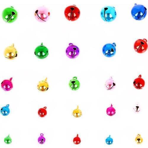 6mm 8mm 10mm 12mm 14mm Jingle Bells Copper Loose Beads Small For Festival Party Decoration/Christmas Tree Decorations