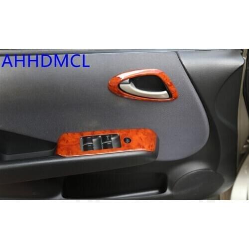 Car Interior Mouldings Modification Decorative Trim Frame Interior Sequins Mahogany Color For Fit 2004 2005 2006 2007