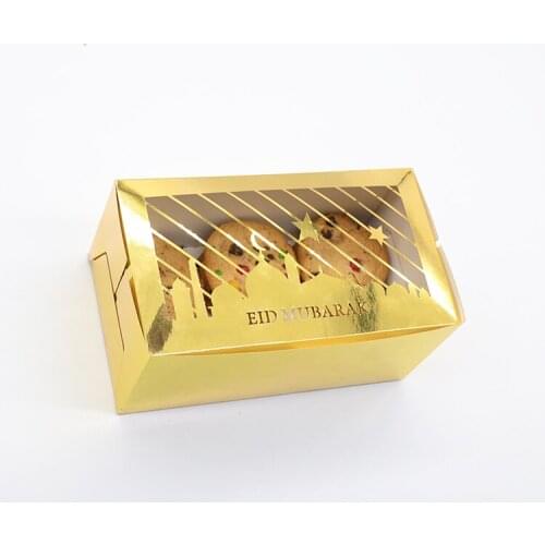 Muslim Mosque Ramadan Favors Laser Cut Custom Eid Mubarak Sweet Cake Packaging Boxes