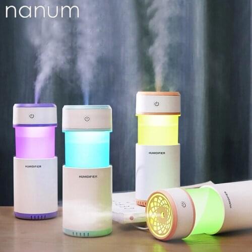 New Pull Humidifier Mini Ultrasonic Humidifiers Led Night Light Aroma Essential Oil Diffuser USB Fogger Car Air Freshener