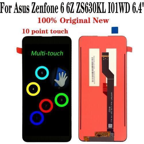Original New For Asus Zenfone 6 6Z ZS630KL I01WD 6.4" LCD Display Touch Screen
