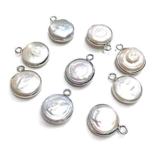 Natural Freshwater Pearl Pendants Round shape Charms Pendants For jewelry making DIY Necklaces Bracelet earrings Accessories