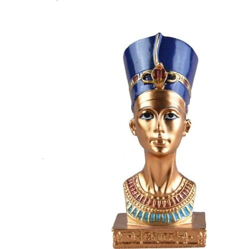 Handicraft Ancient Resin Egyptian Cleopatra Pharaoh Figurine Statue Sculpture Home Office Decorations
